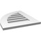 Ekena Millwork Quarter Round Top Left Surface Mount PVC Gable Vent w/ 3-1/2"W x 1"P Standard Frame, 18"W x 22"H GVPQL18X2201SF - alternate 3